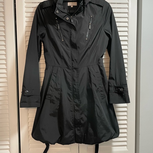 Laundry By Shelli Segal Jackets & Blazers - Laundry By Shelli Segal Black Rain Coat